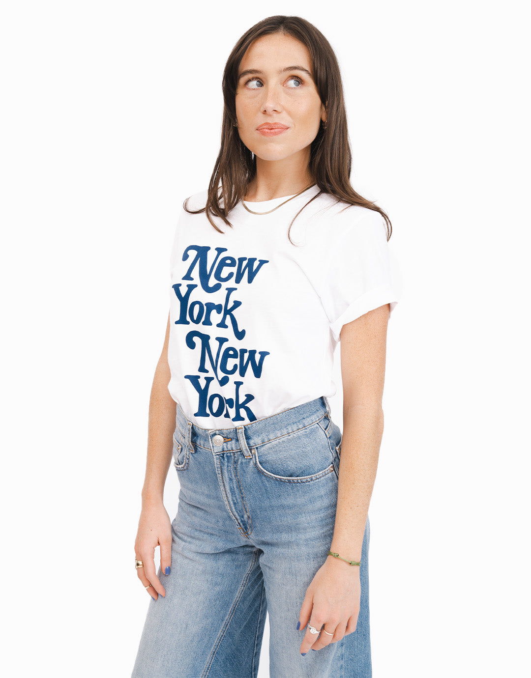 New York, New York Tee - White/Blue