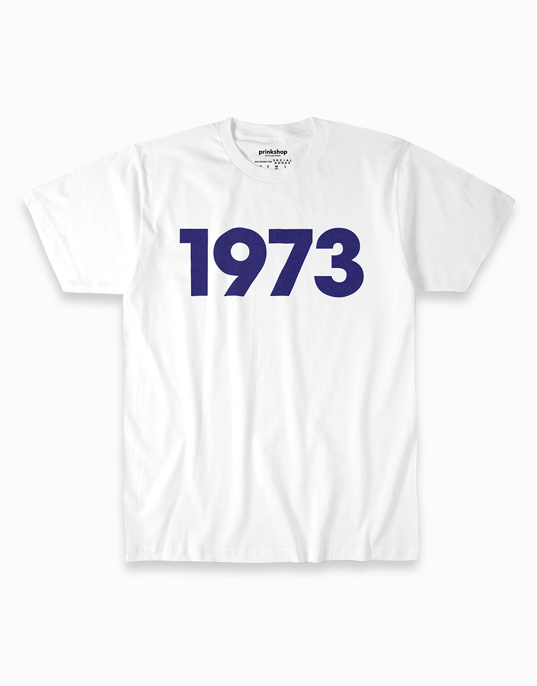 Classic 1973 Tee - White/Navy