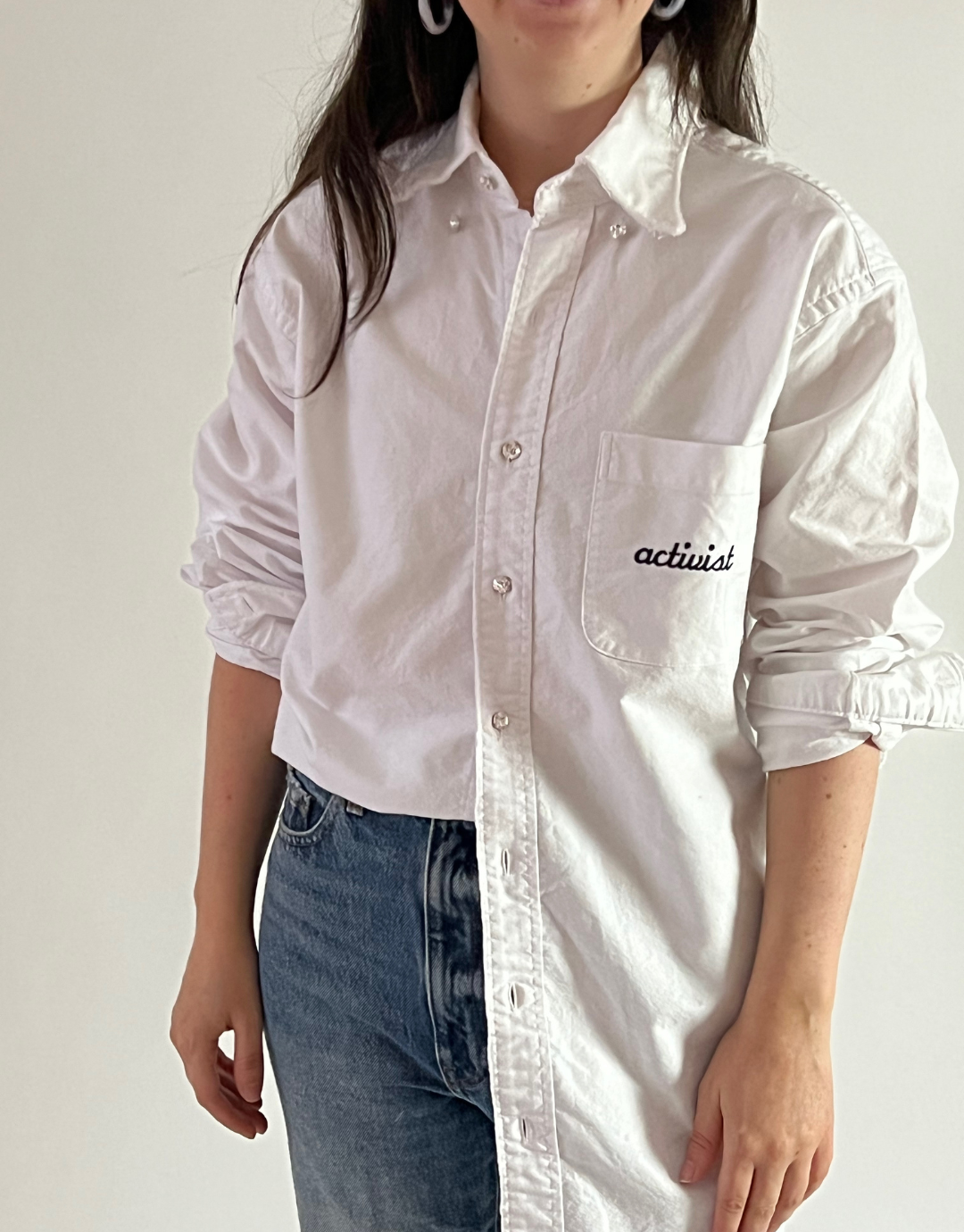 Activist Cotton Upcycled Embroidered Shirt