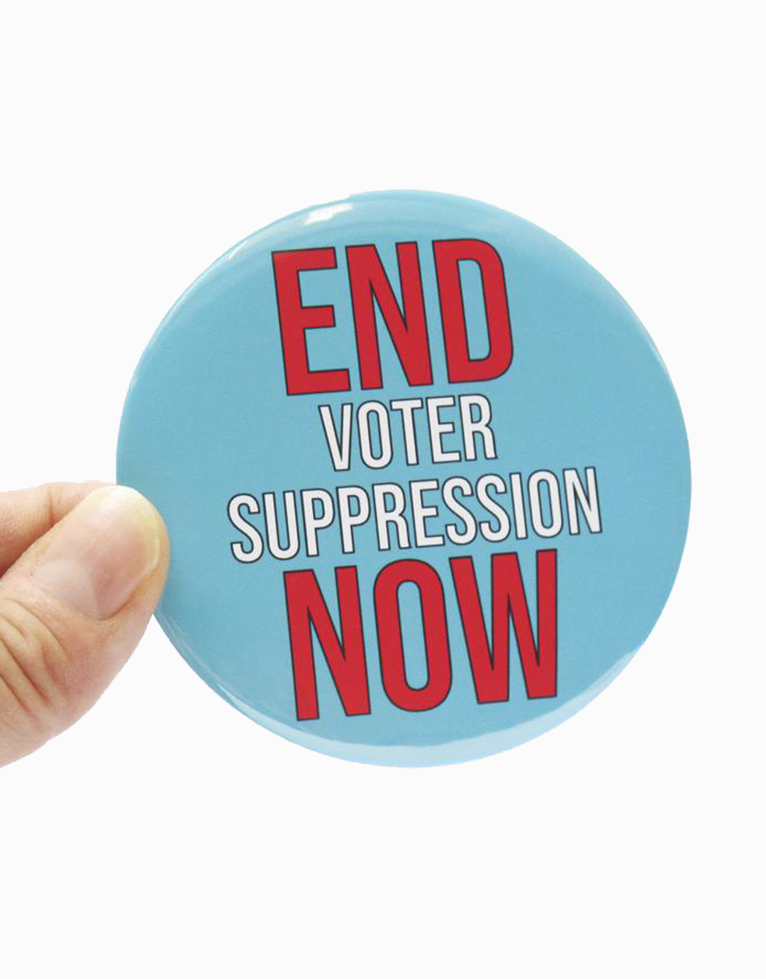 End Voter Suppression Now Pinback Button
