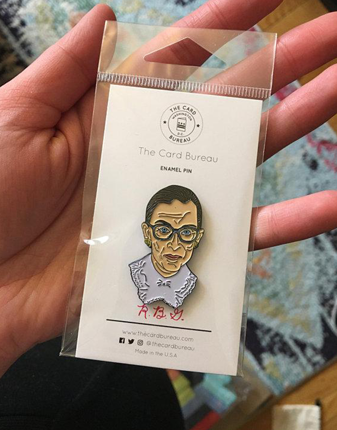 Ruth Bader Ginsburg Enamel Pin
