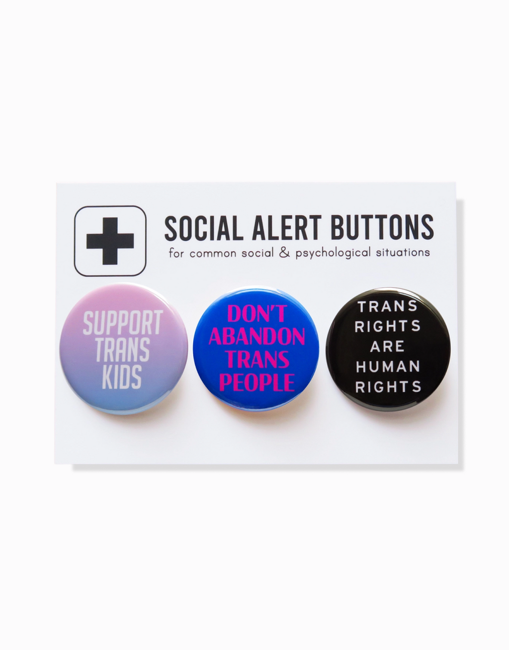 Trans Rights Buttons 3 pack