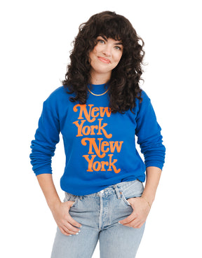 New York, New York Sweatshirt - Blue/Orange