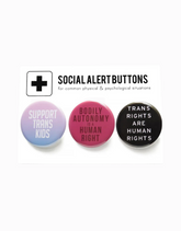 Trans Rights Buttons 3-pack