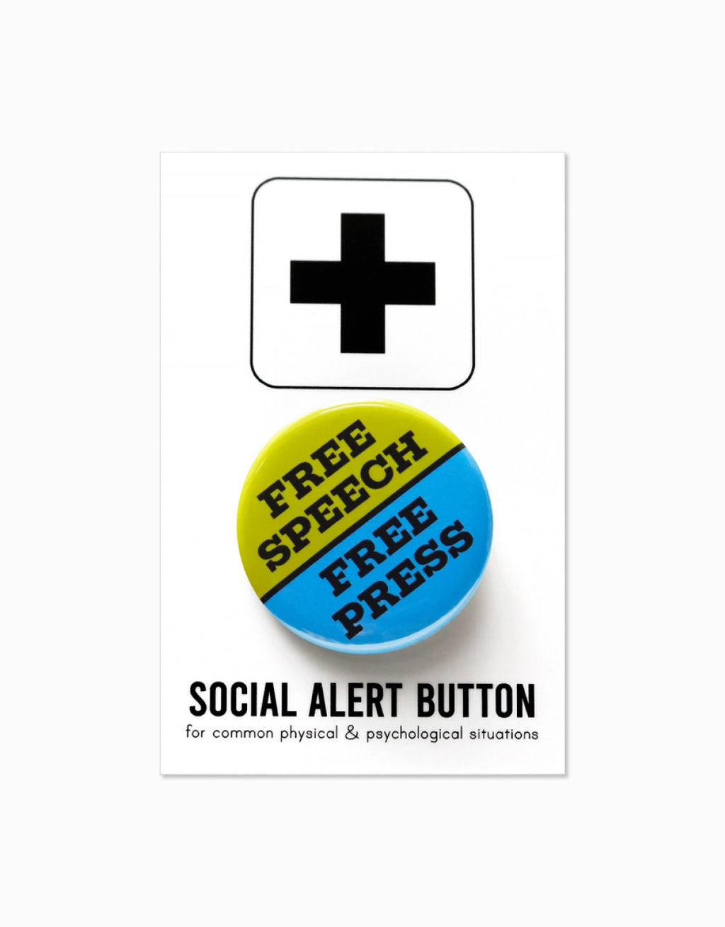 Free Speech Free Press Button