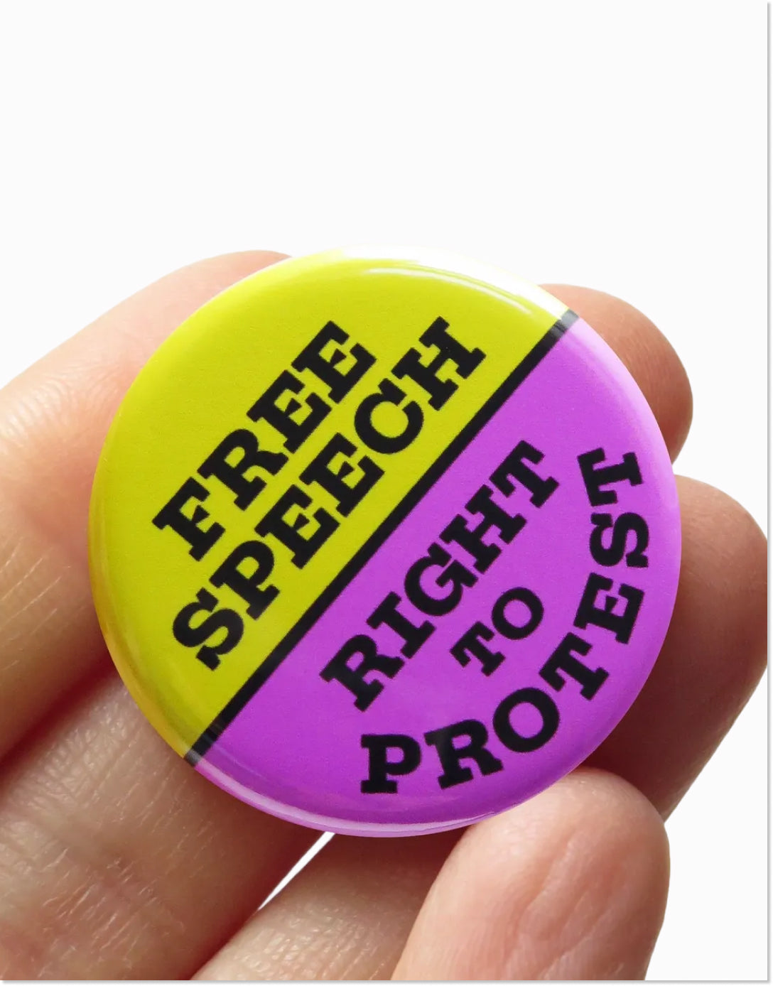 Free Speech / Right to Protest Button