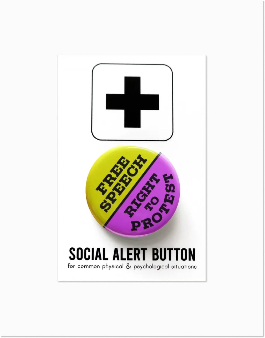 Free Speech Right to Protest Button