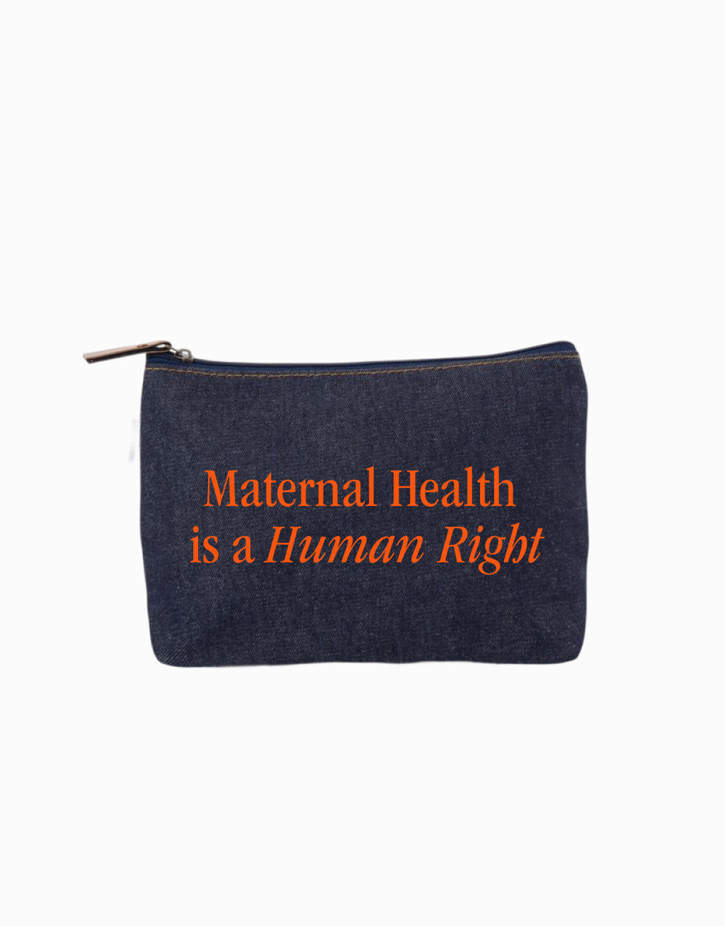Maternal Health is Human Right Denim Clutch