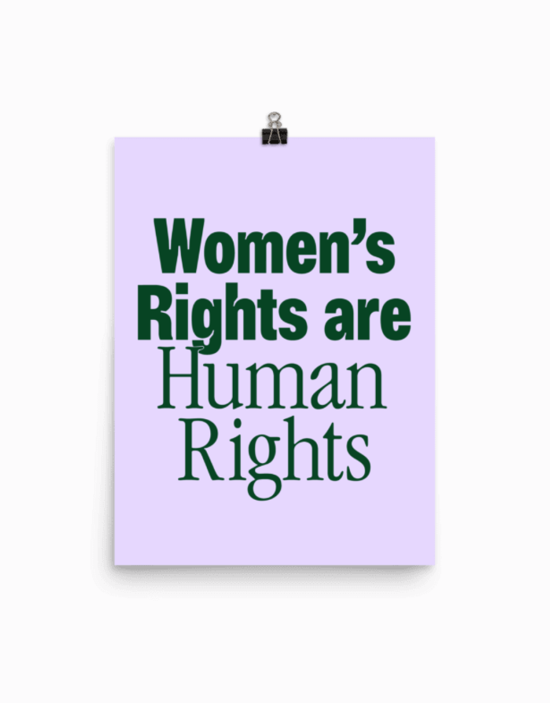 Women's Rights are Human Rights Poster