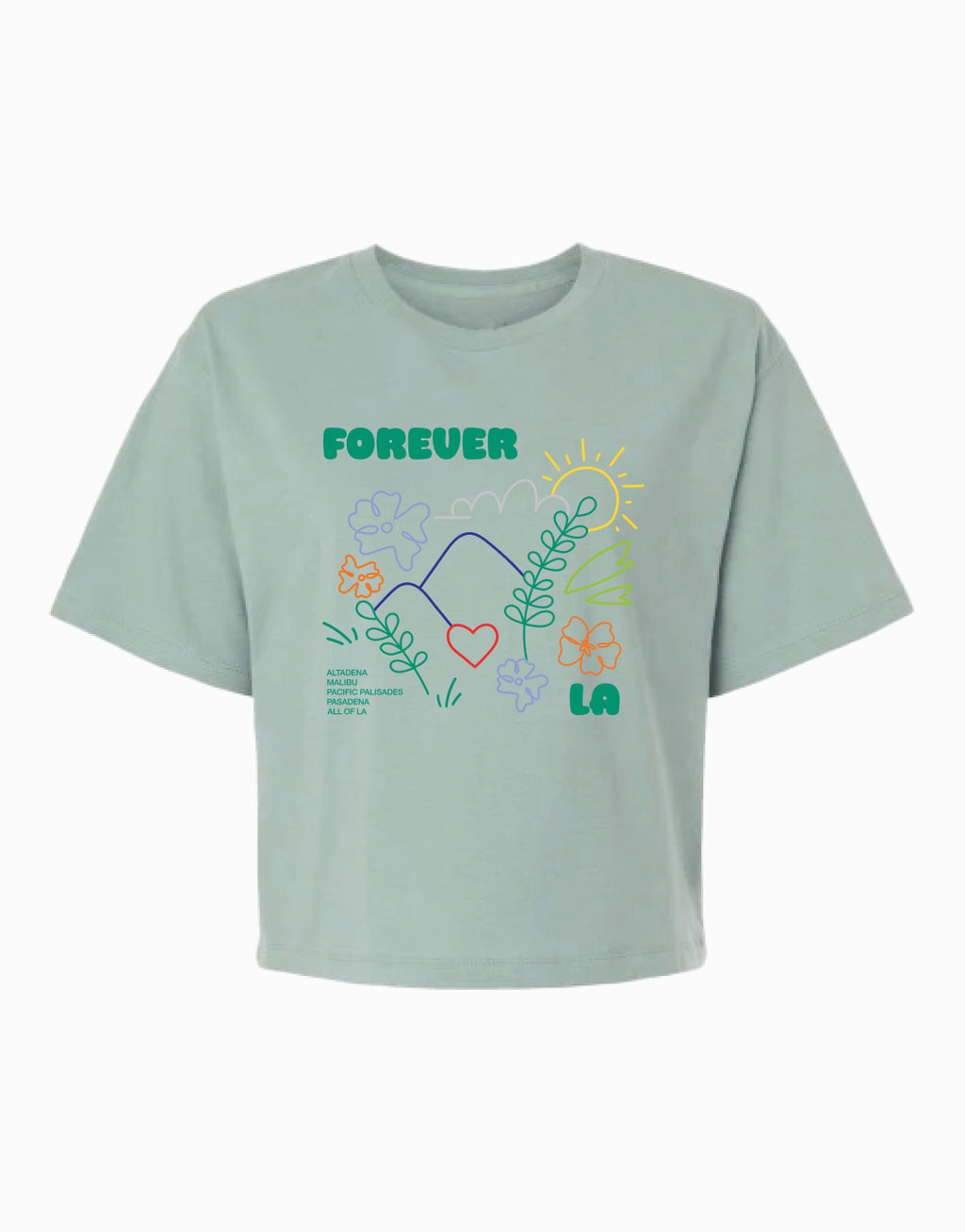 Forever LA Cropped T Shirt