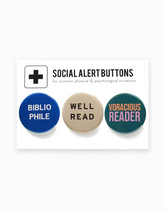 Book Lover Button 3-Pack