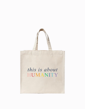 This is About Humanity Canvas Tote - Rainbow