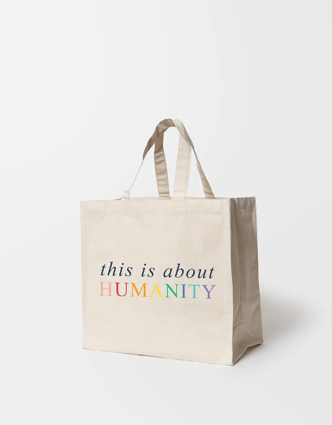 This is About Humanity Canvas Tote - Rainbow