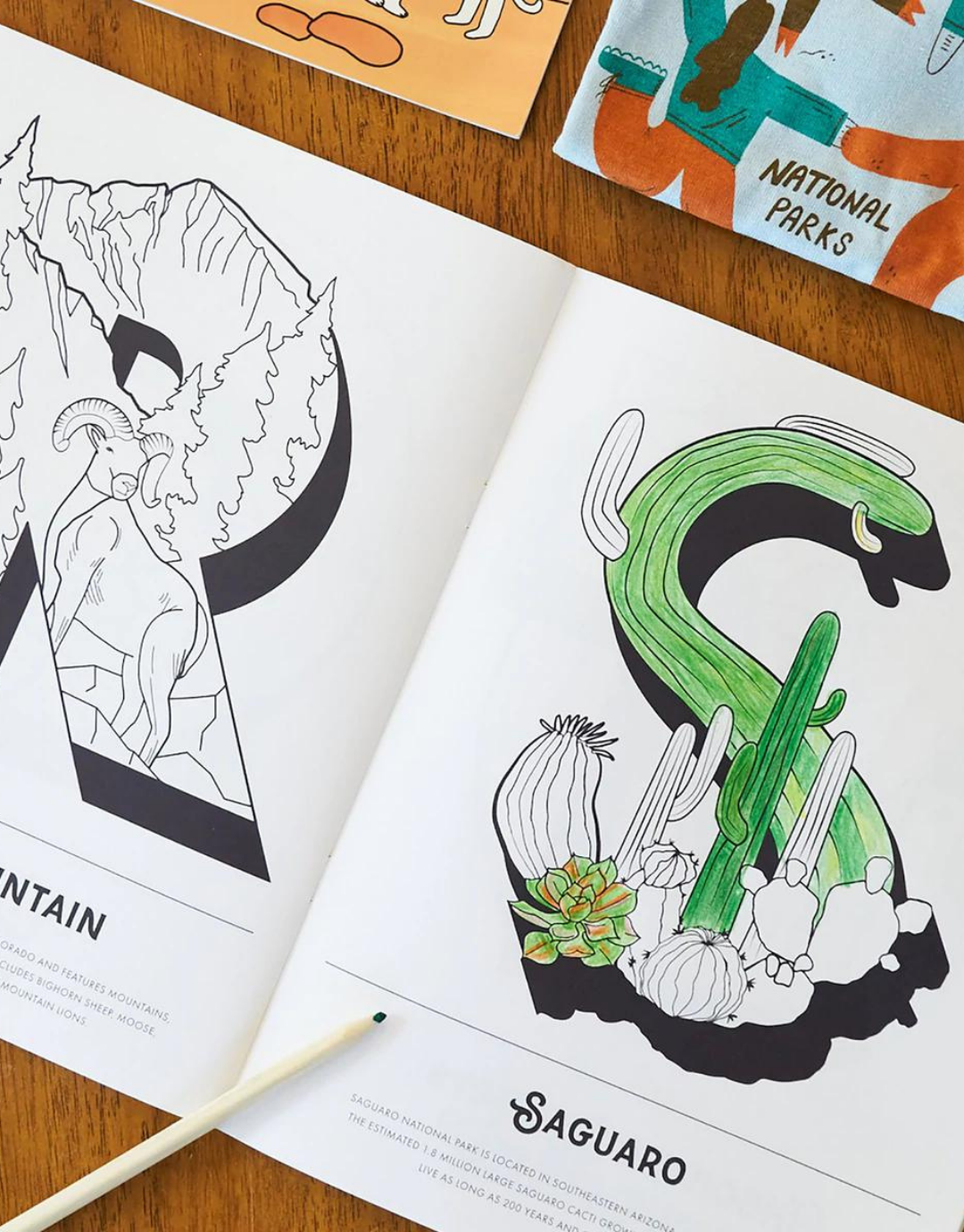 National Parks A-Z Coloring Book