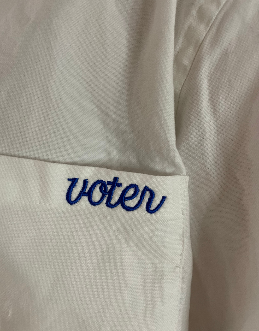 Voter Cotton Upcycled Embroidered Shirt