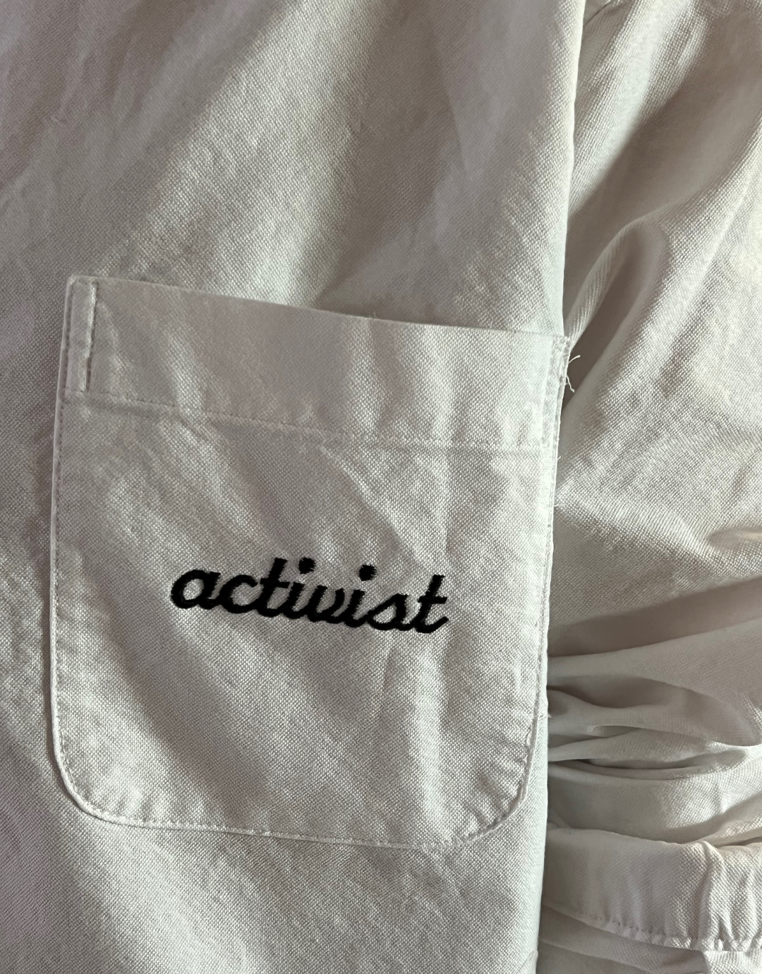 Activist Cotton Upcycled Embroidered Shirt