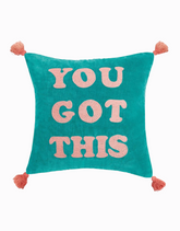 You Got This Tassels Embroidered Pillow