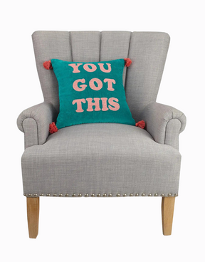 You Got This Tassels Embroidered Pillow