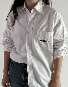 Activist Cotton Upcycled Embroidered Shirt