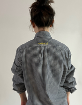 Activist Check Upcycled Embroidered Shirt
