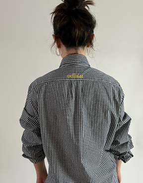 Activist Check Upcycled Embroidered Shirt