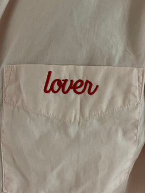 Lover Pink Upcycled Embroidered Shirt
