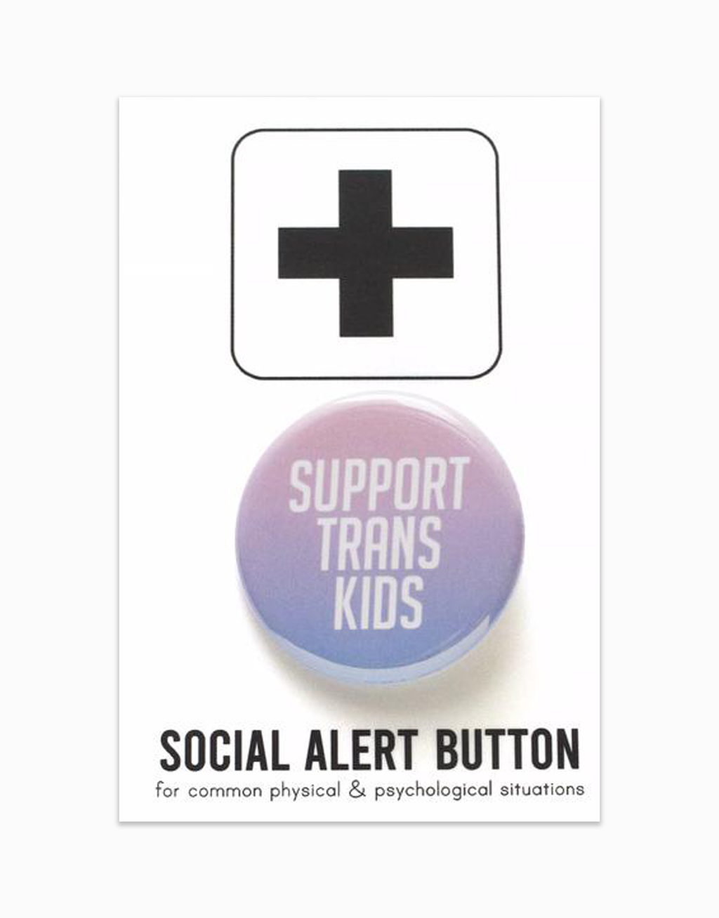 Support Trans Pinback Button