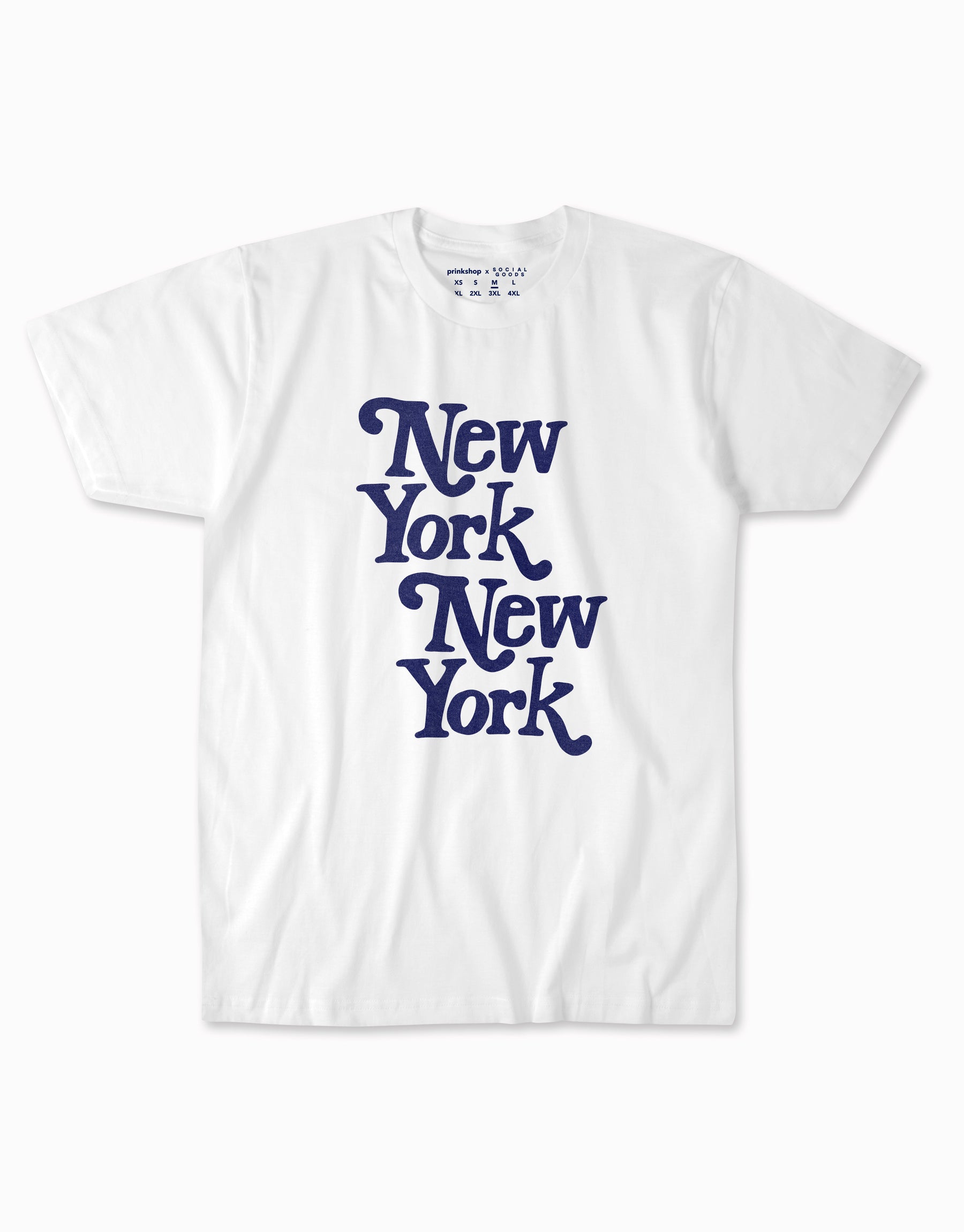 New York, New York Tee - White/Blue