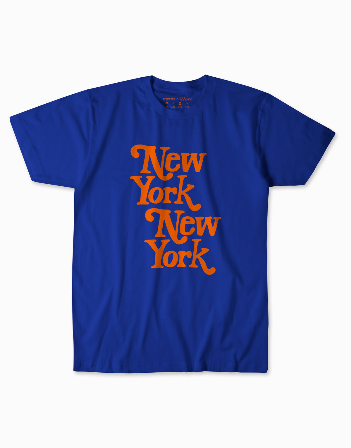 New York, New York Tee - Royal Blue/Orange