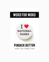 I Love National Parks Button