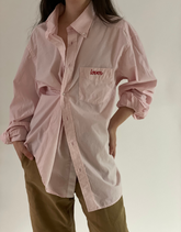 Lover Pink Upcycled Embroidered Shirt
