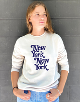 New York, New York Sweatshirt - Dune/Navy