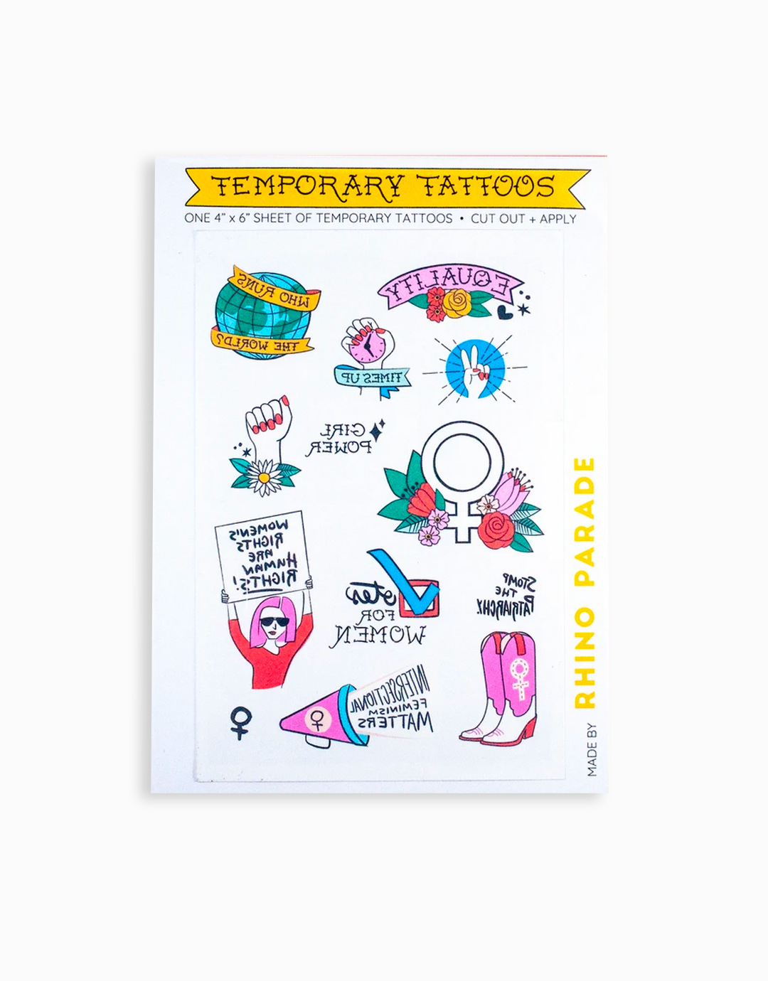 Feminist Temporary Tattoo Pack