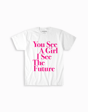 You See A Girl: Toddler & Youth Tee - White/Pink